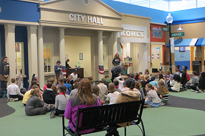 Children at a JA Biztown city hall